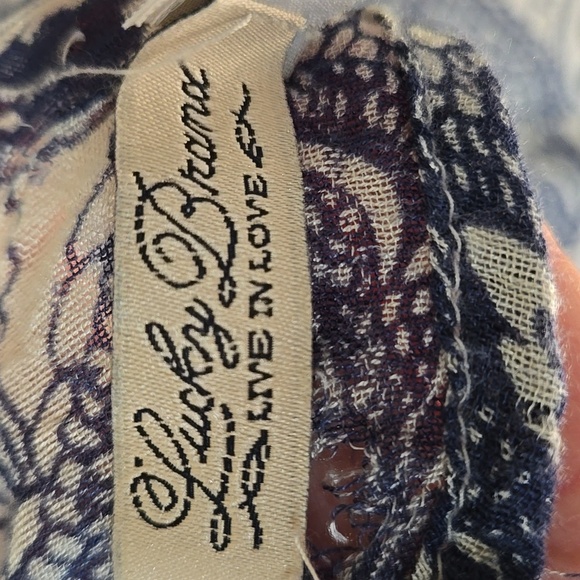 Lucky Brand Navy and Cream Scarf - Picture 4 of 13